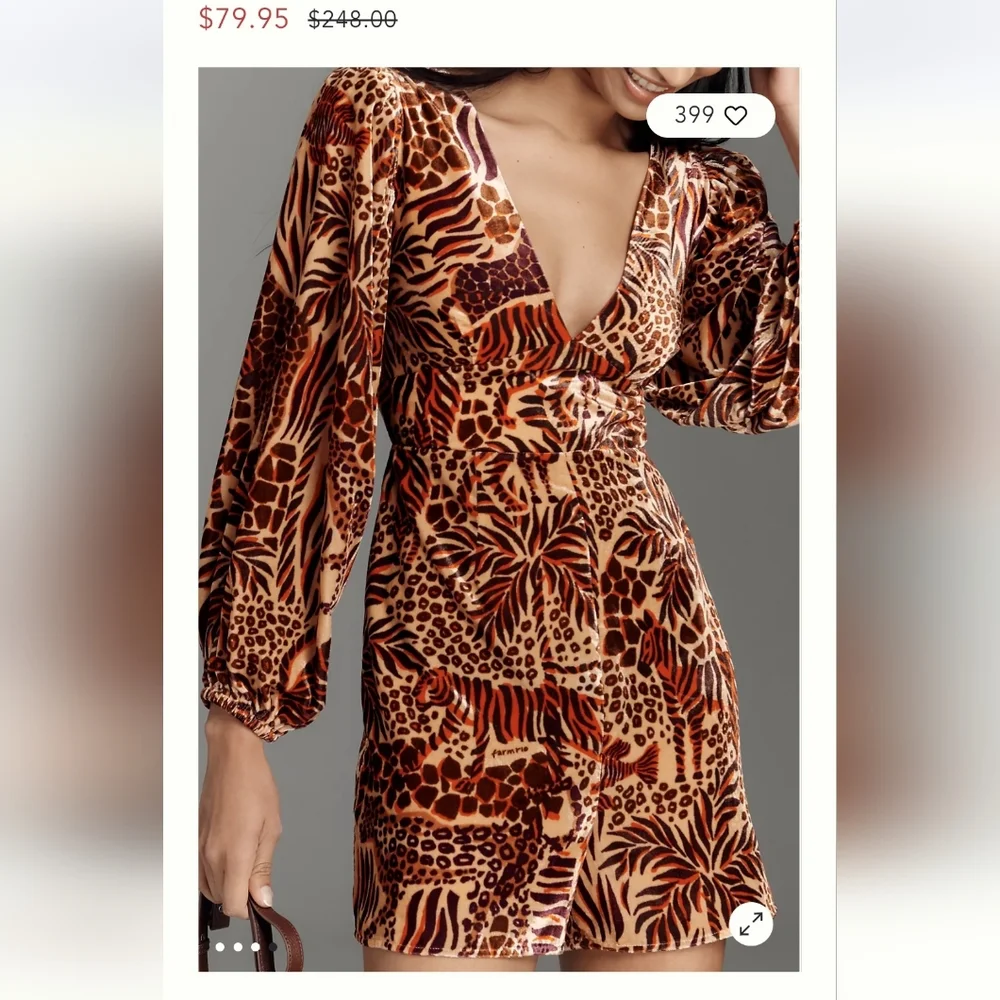 NWT FARM Rio Long Sleeve Printed Romper - Picture 4 of 4